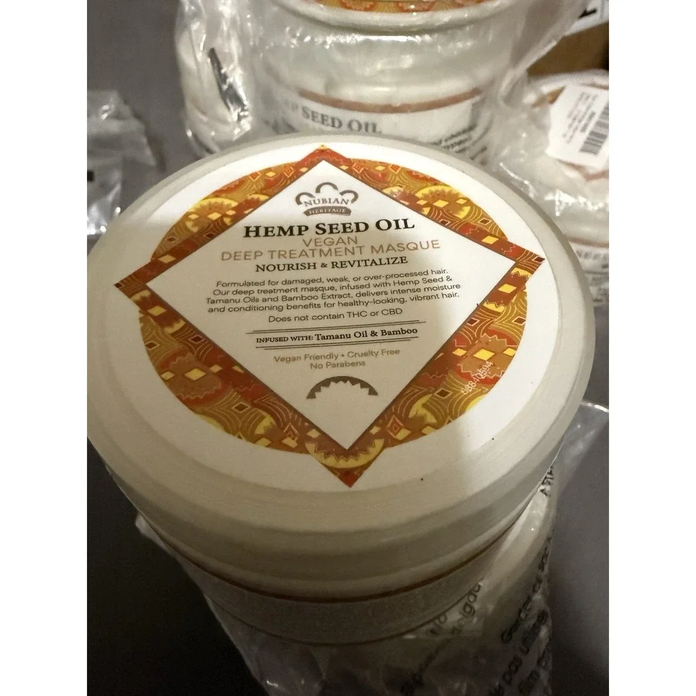 Lot of 3‎ Nubian Heritage Hemp Seed Oil Hair Mask 11.5oz Deep Treatment